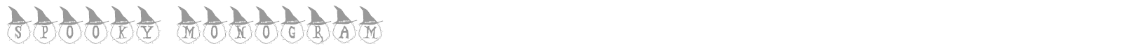 Spooky Monogram font preview